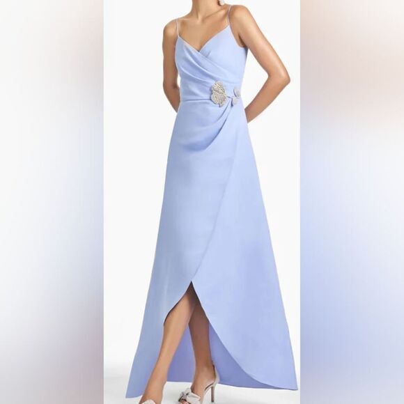 Sachin & Babi Abby Draped Tulip Gown NWT size 12 Periwinkle Purple - Picture 1 of 6